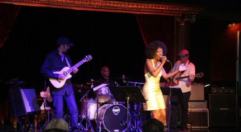 Hadiza Dockeray with band